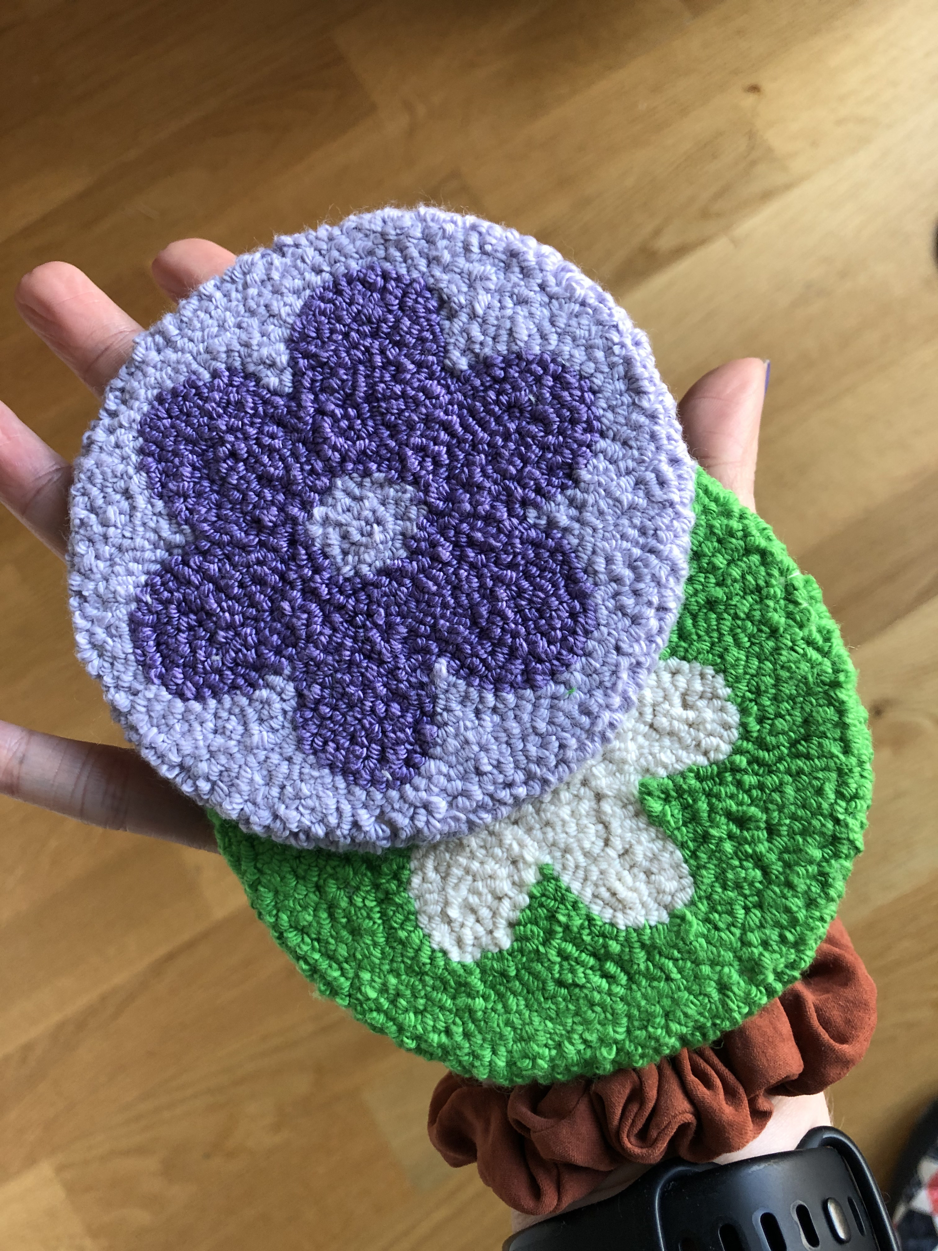 Punch needle coasters