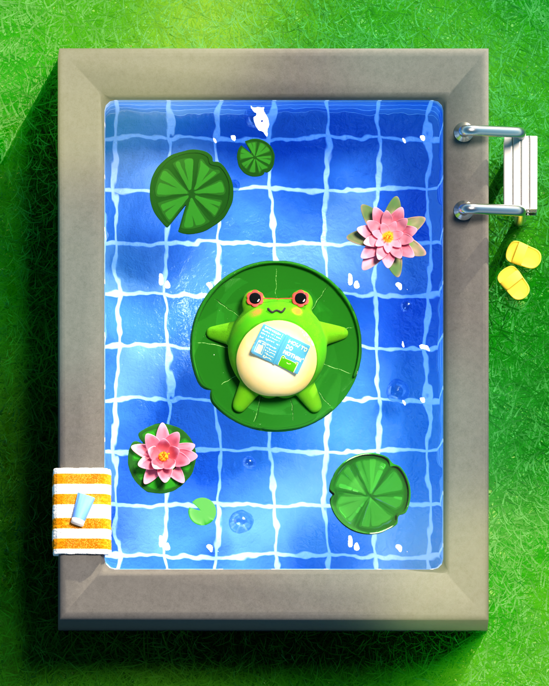 Frog in the pool